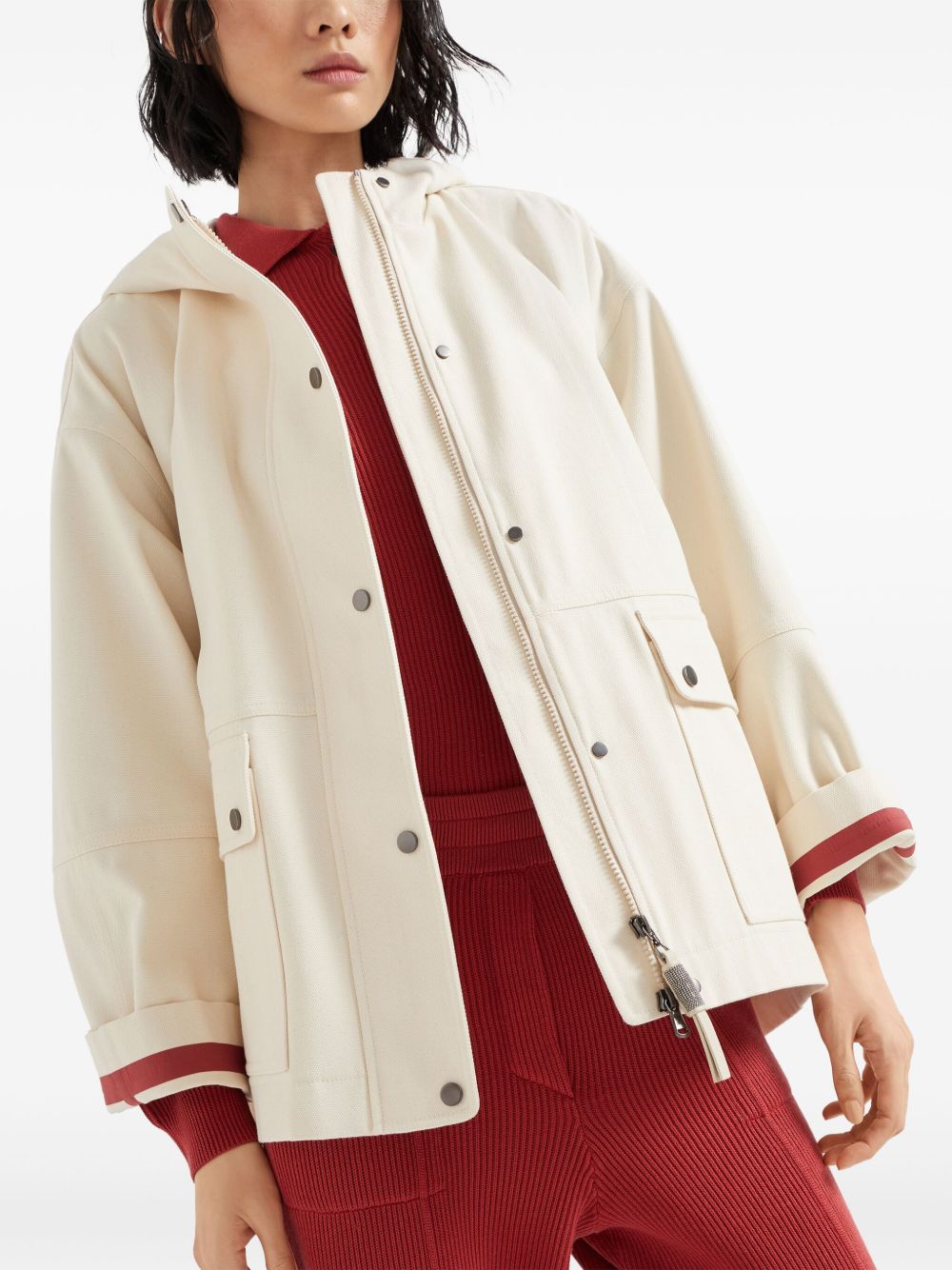 Brunello Cucinelli Coats White Brunello Cucinelli