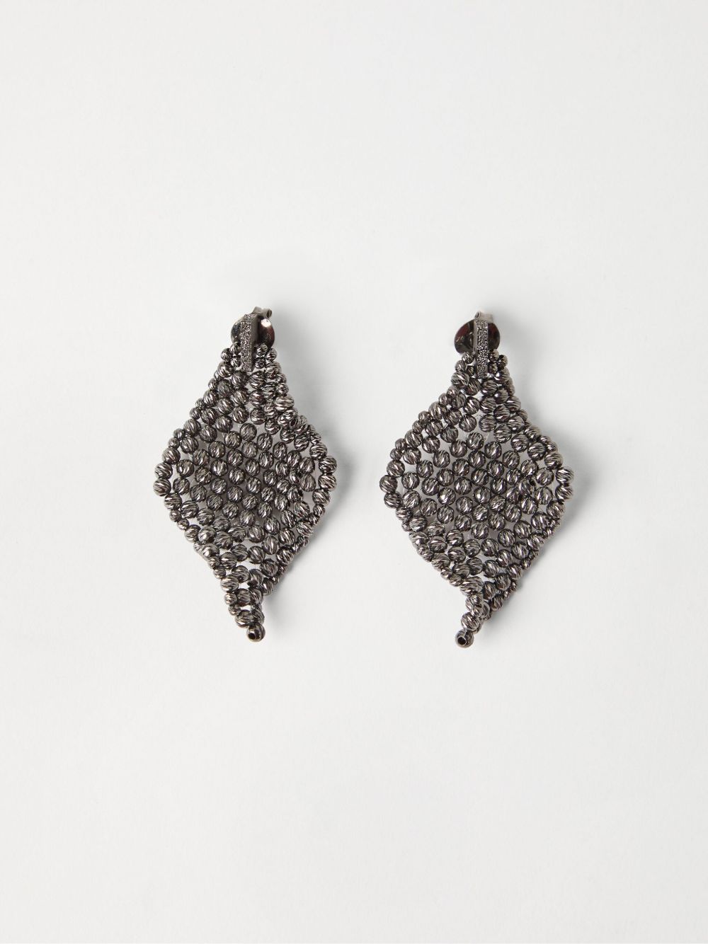 Brunello Cucinelli Sculptured silver earrings Brunello Cucinelli
