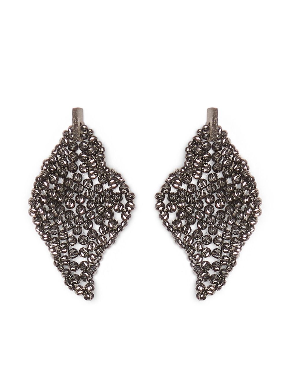 Brunello Cucinelli Sculptured silver earrings Brunello Cucinelli