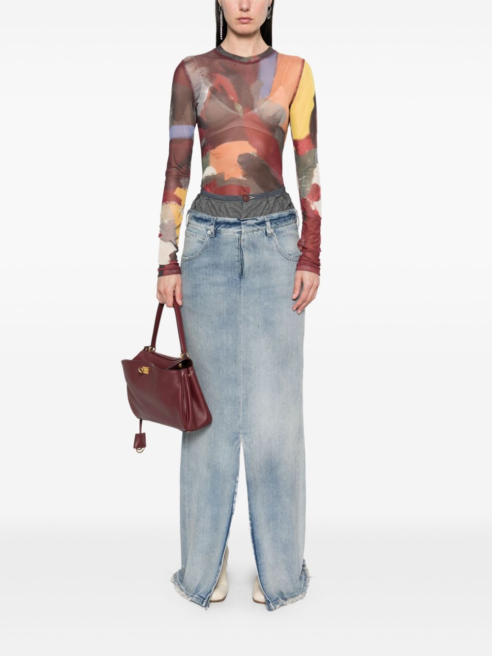 Maison Margiela Maxi denim cotton skirt Maison Margiela 