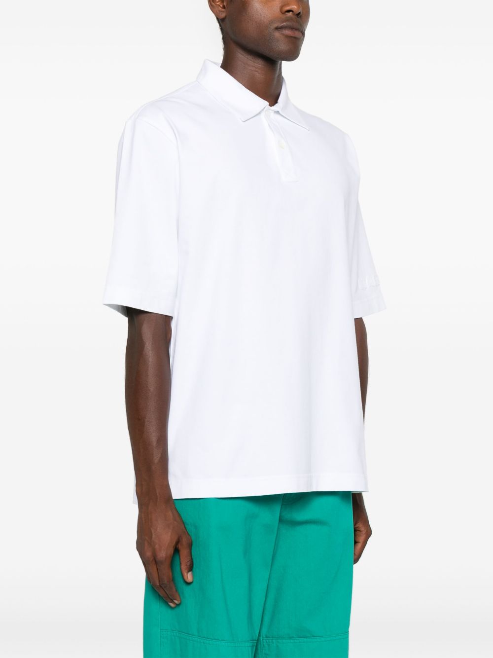 Marni logo-patch polo shirt Marni 