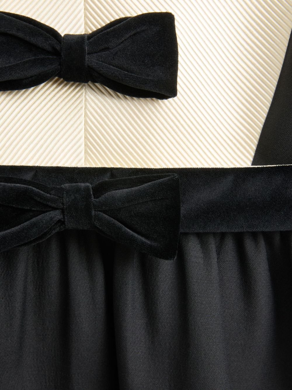 Valentino crepe couture short dress with bows Valentino