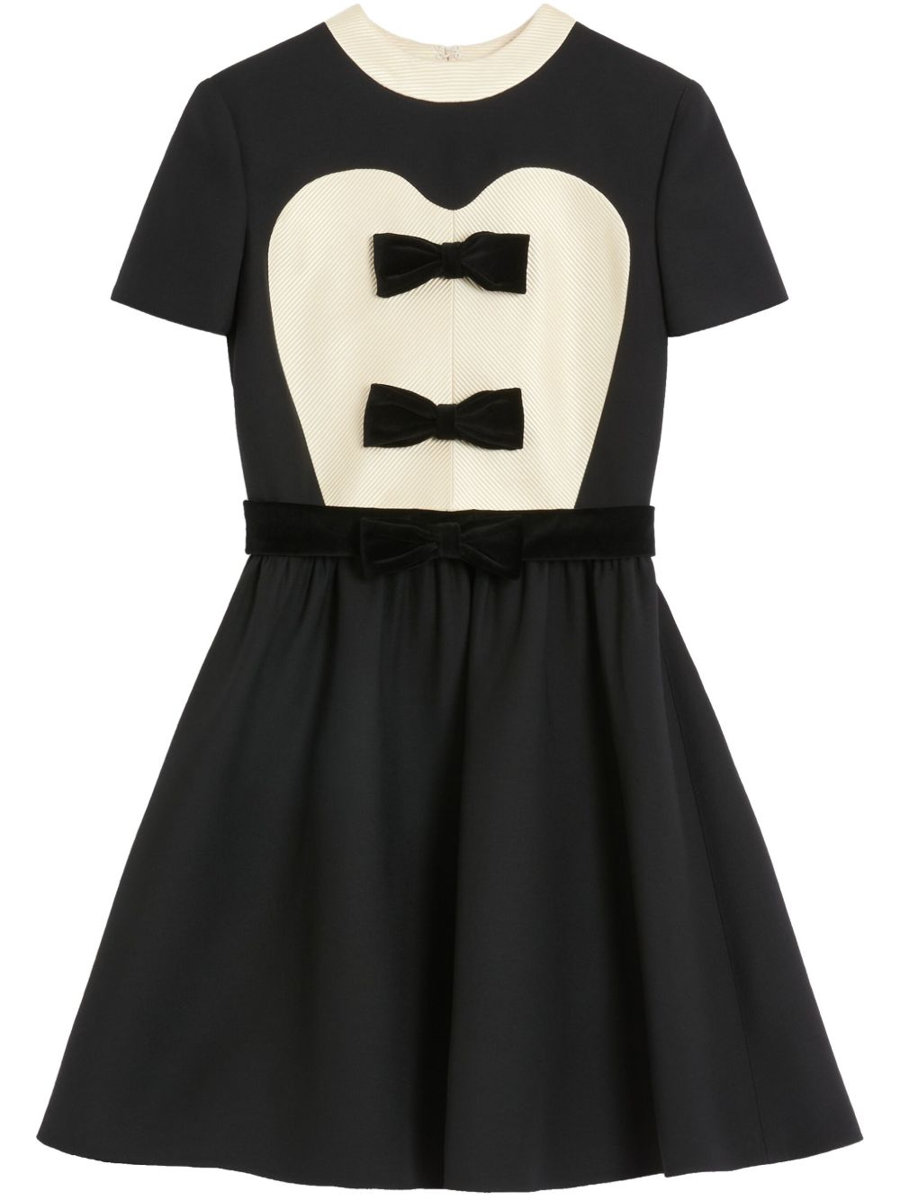 Valentino crepe couture short dress with bows Valentino