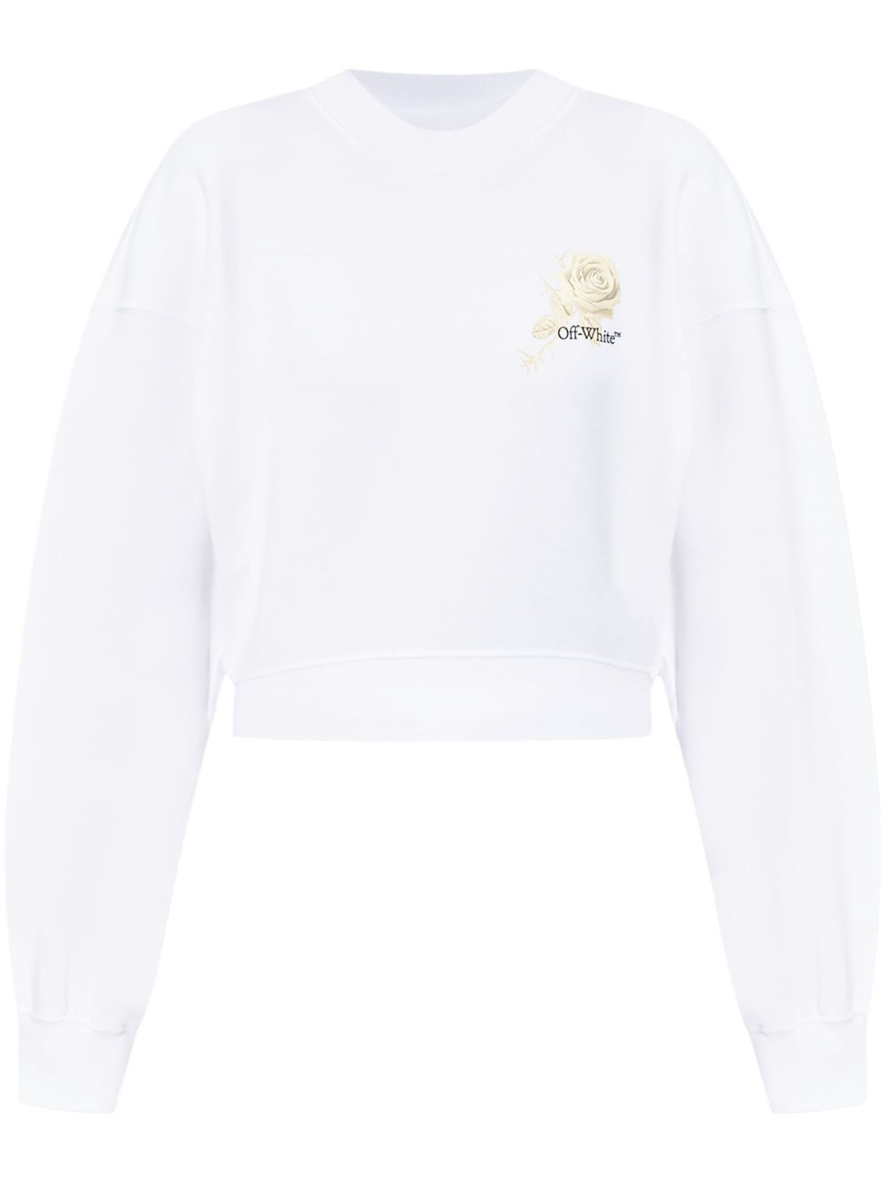 Off White logo-print cropped sweatshirt Off White 