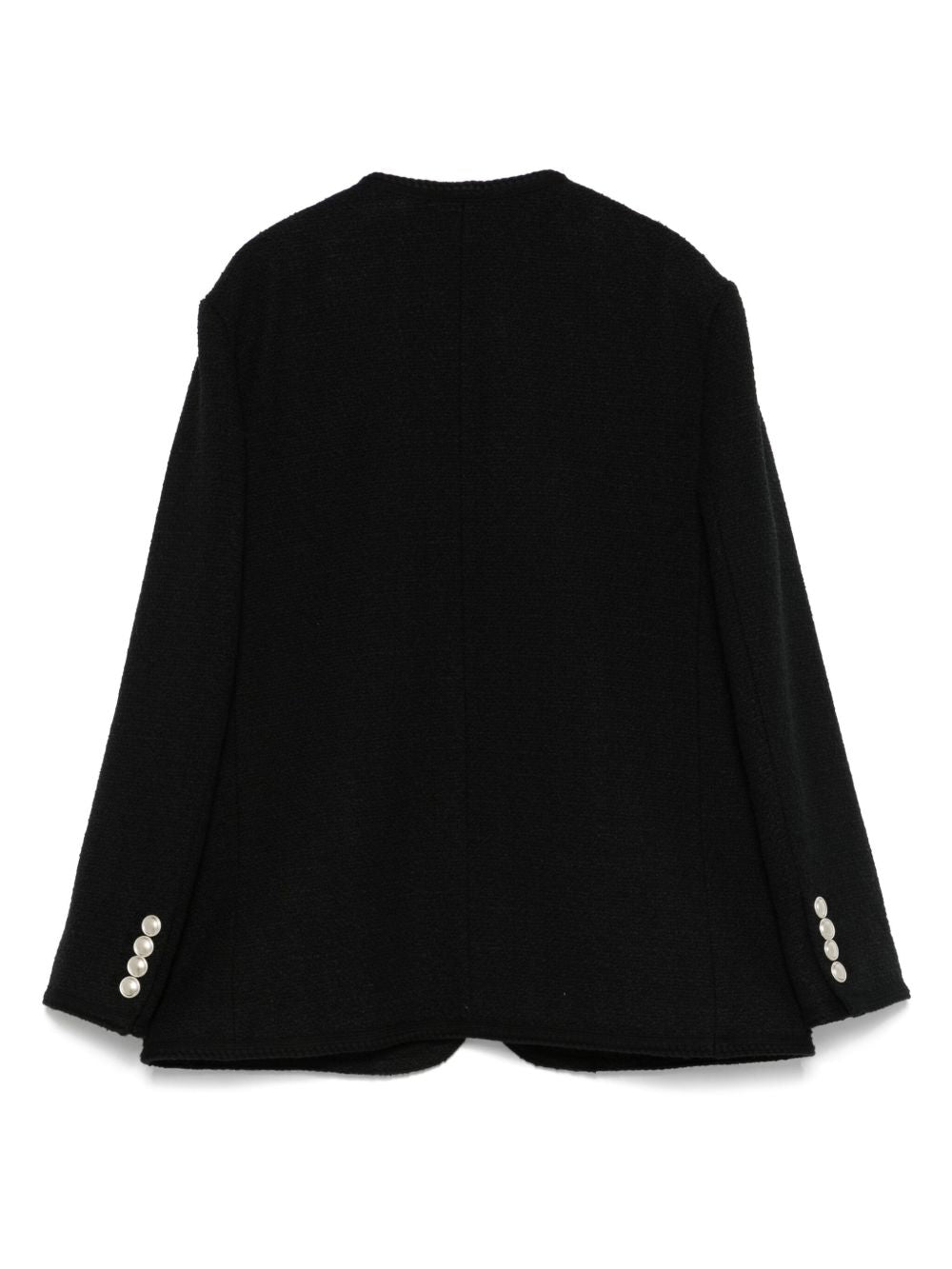 Dunst Collarless Oversized Tweed Jacket Dunst