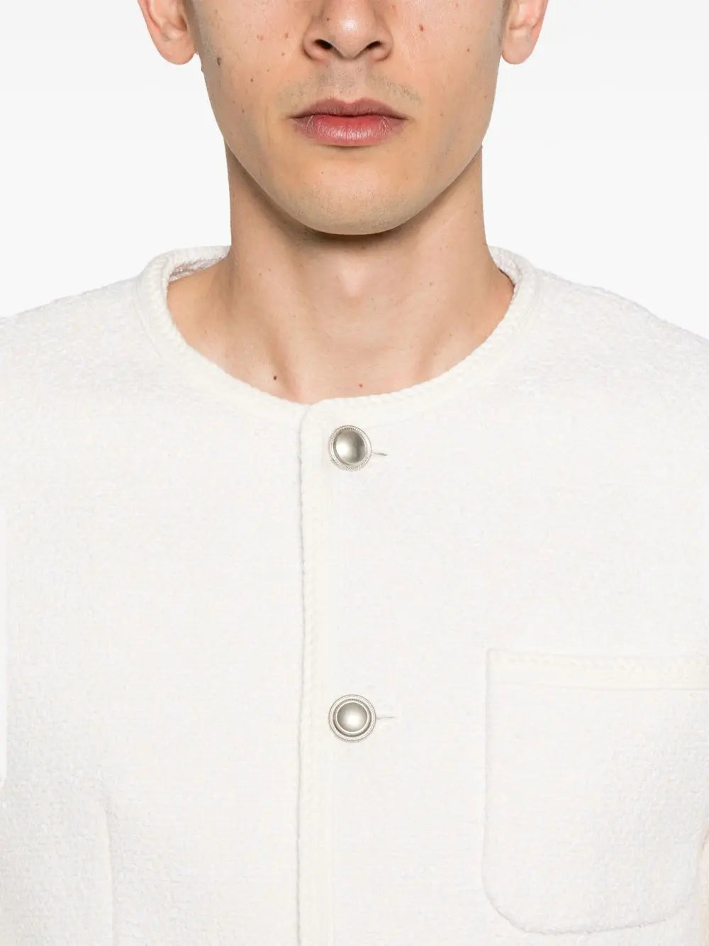Dunst Collarless Oversized Tweed Jacket Dunst