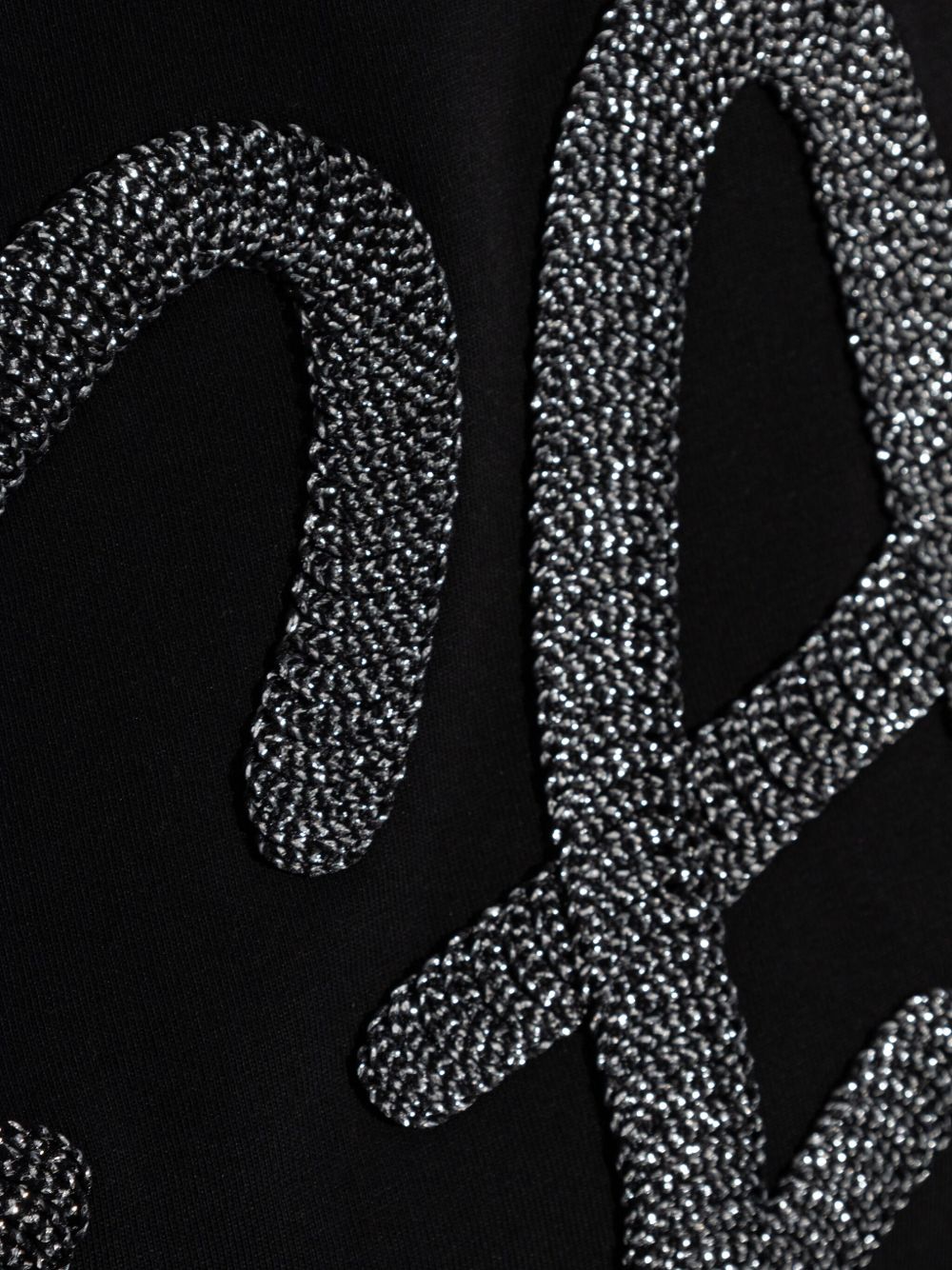Emporio Armani Cotton-jersey T-shirt with oversized lurex logo Emporio Armani