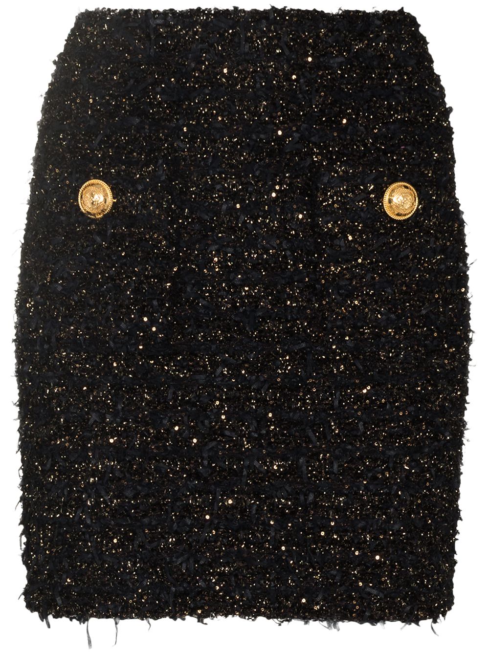 Balmain high-rise tweed miniskirt Balmain