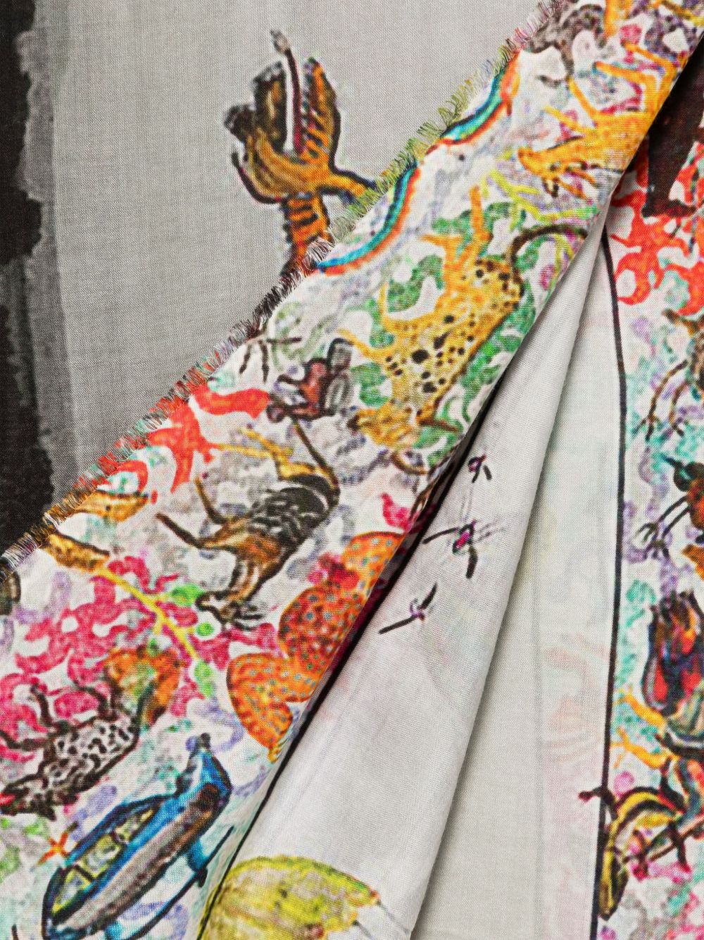 Faliero Sarti Scarf with giraffe and zebra print Faliero Sarti