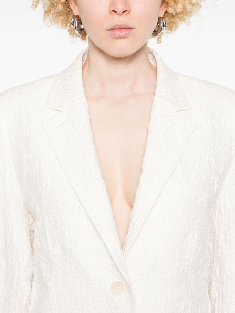 Harris Wharf London crinkled shoulder-pads blazer Harris Wharf London 