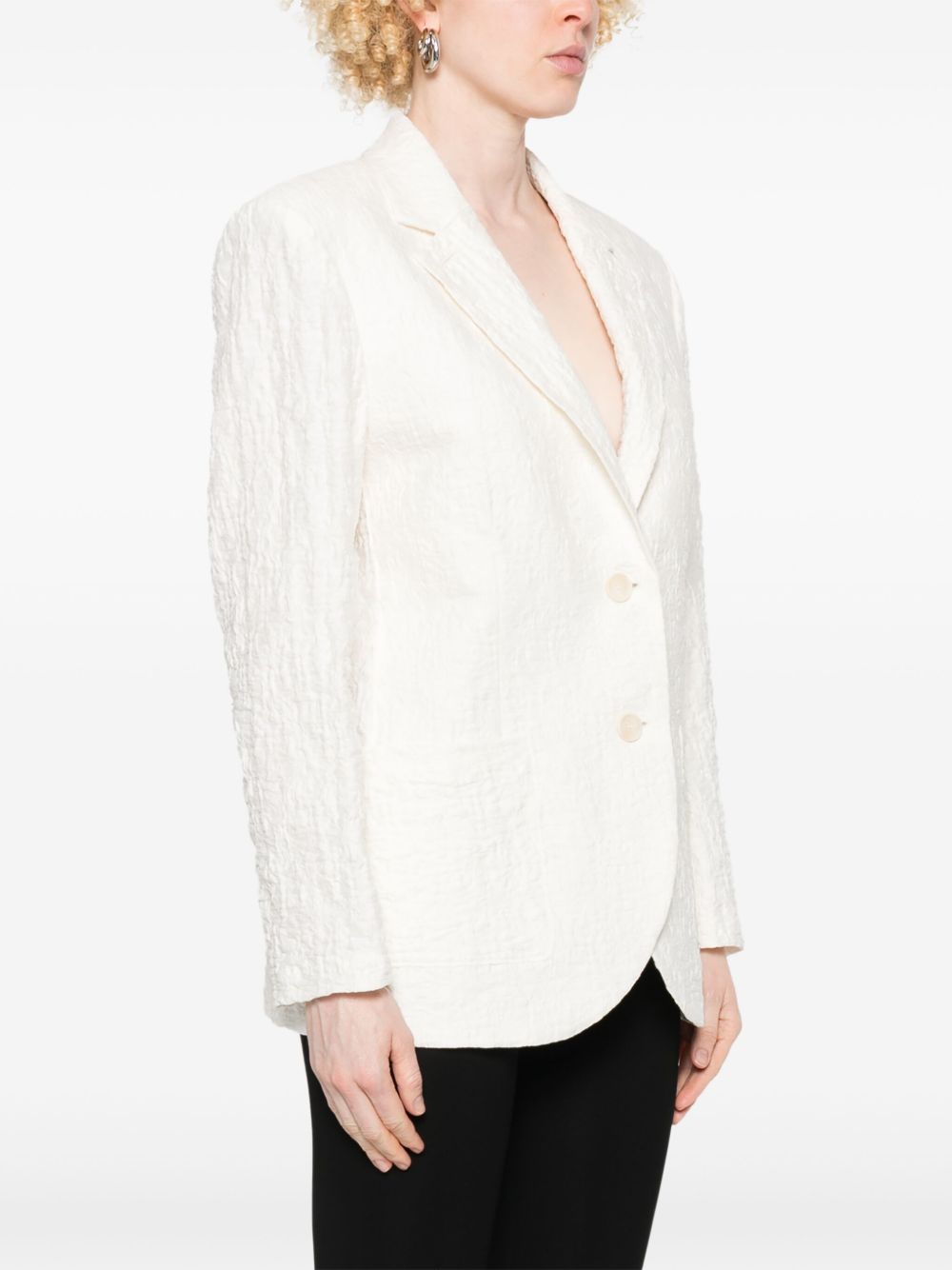 Harris Wharf London crinkled shoulder-pads blazer Harris Wharf London 