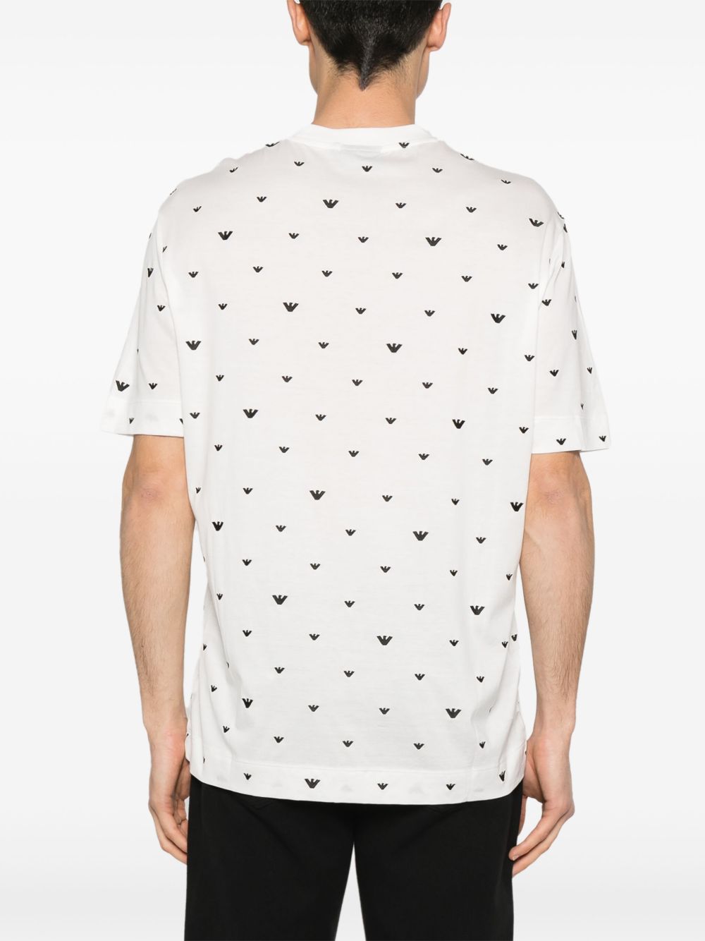 Emporio Armani Allover Logo T -Shirt Emporio Armani