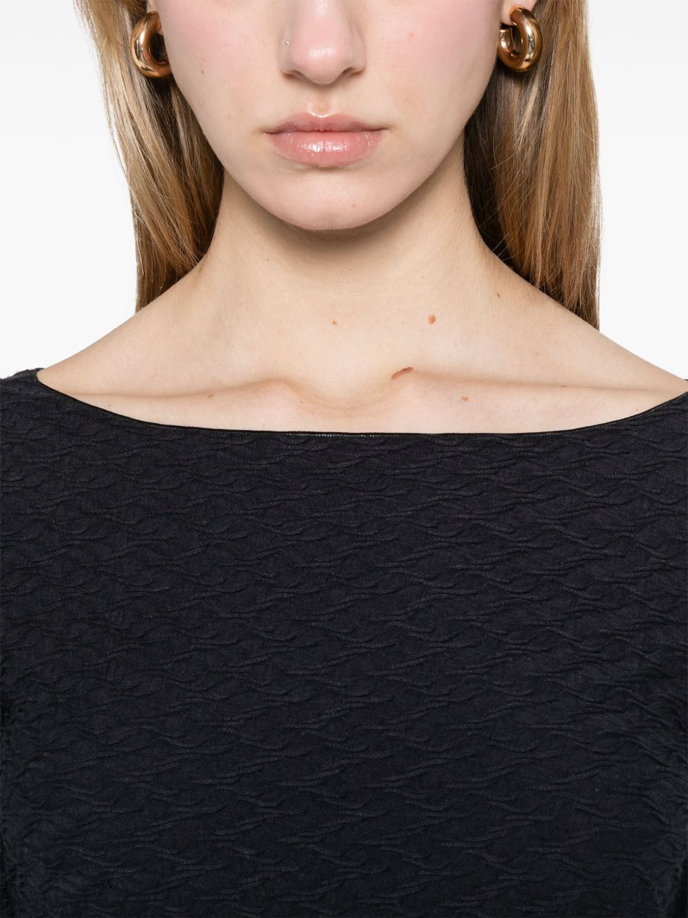 Emporio Armani textured top Emporio Armani
