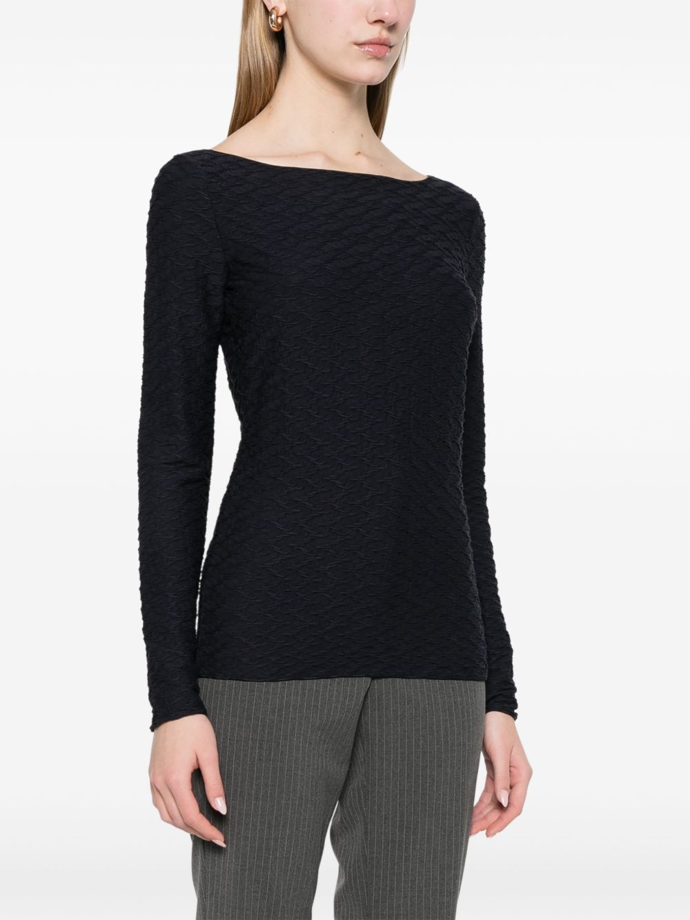 Emporio Armani textured top Emporio Armani
