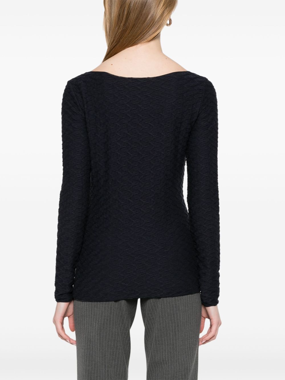 Emporio Armani textured top Emporio Armani