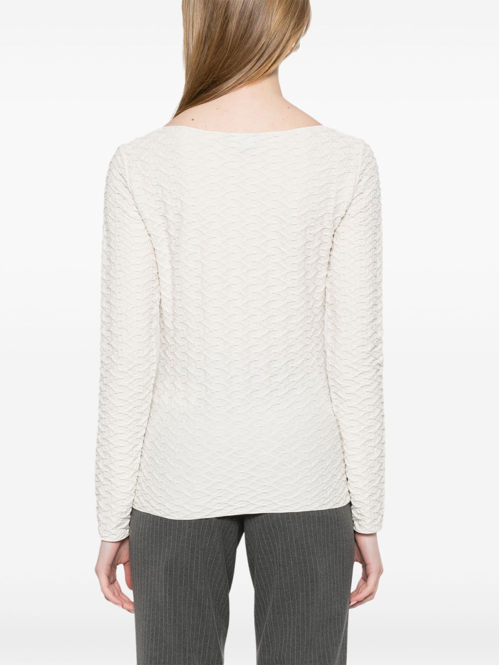Emporio Armani Jacquard boat-neck top Emporio Armani
