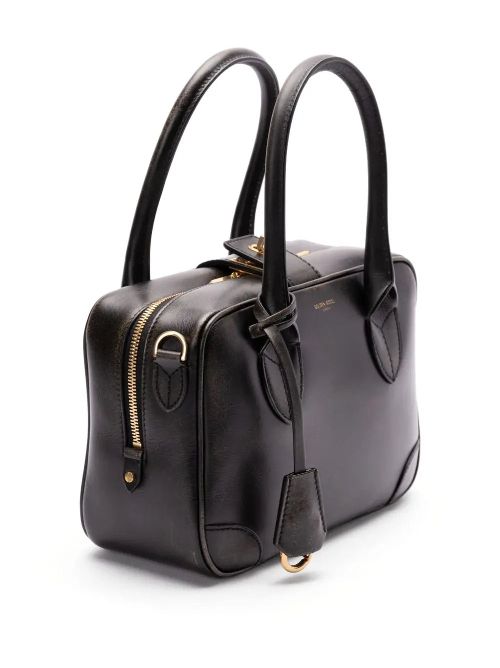 Golden Goose Vita Bag in smooth black leather and gold details Golden Goose