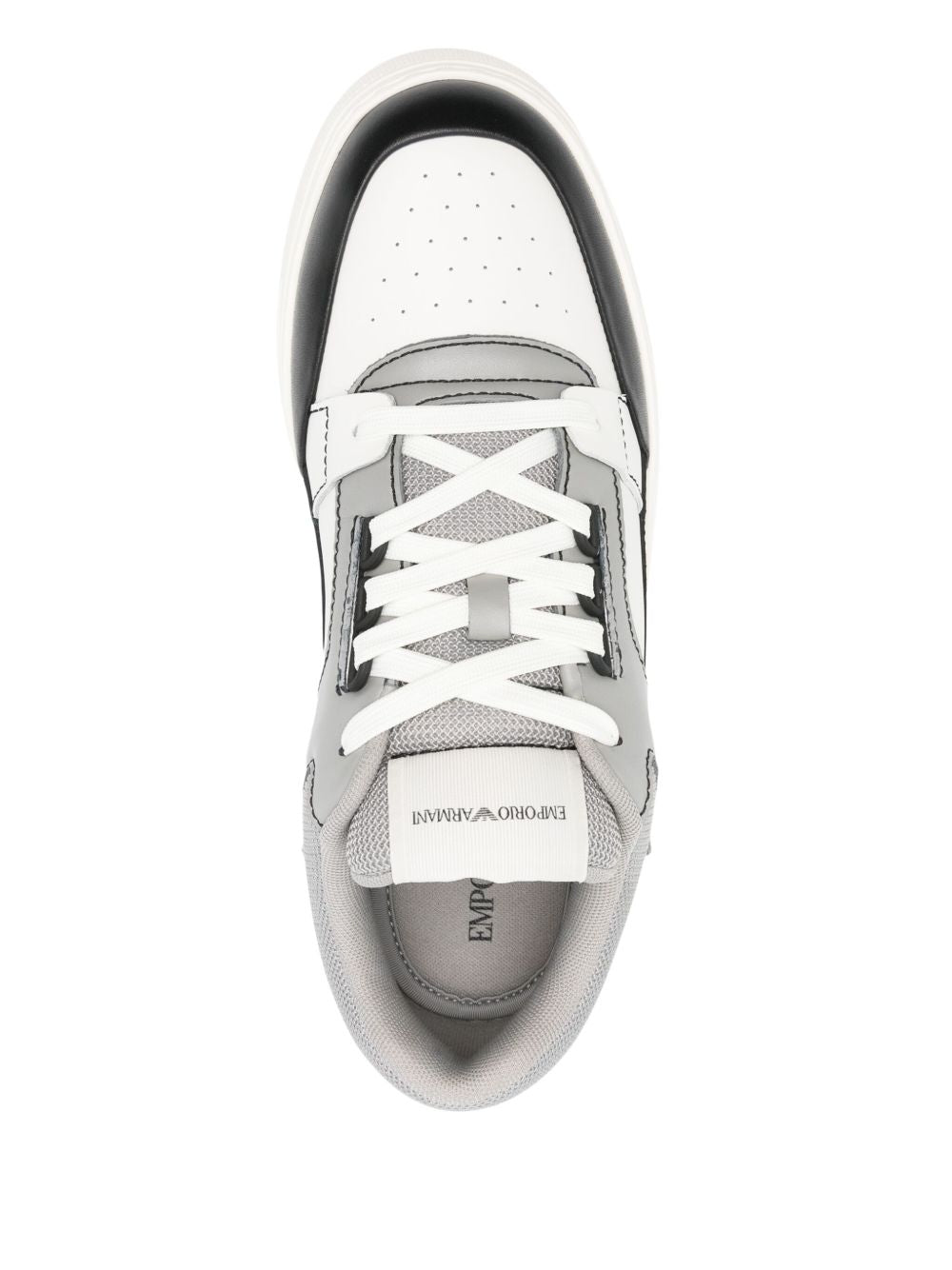 Emporio Armani Leather and mesh sneakers with contrasting details Emporio Armani 