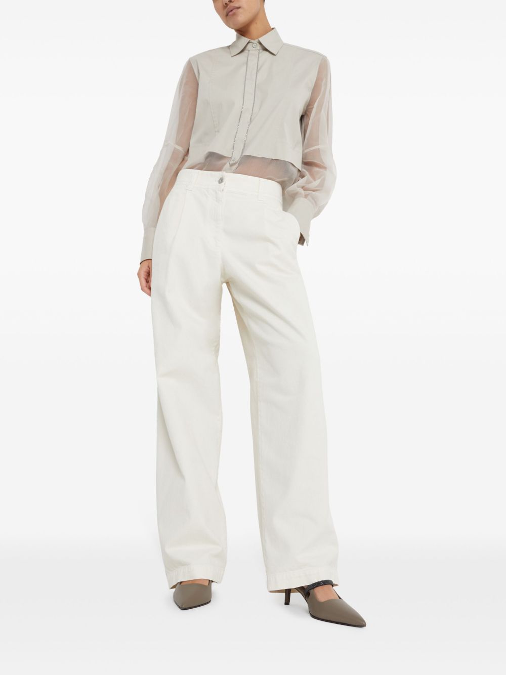 Brunello Cucinelli City Heels in Nappa Leather with Shiny Strap Brunello Cucinelli