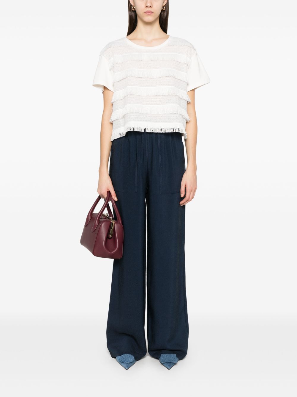 Emporio Armani T-shirt with fringes Emporio Armani