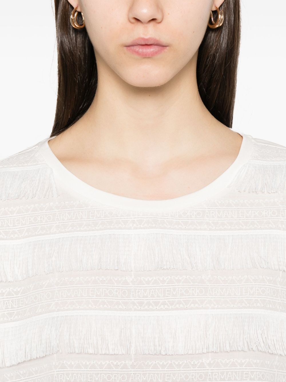 Emporio Armani T-shirt with fringes Emporio Armani