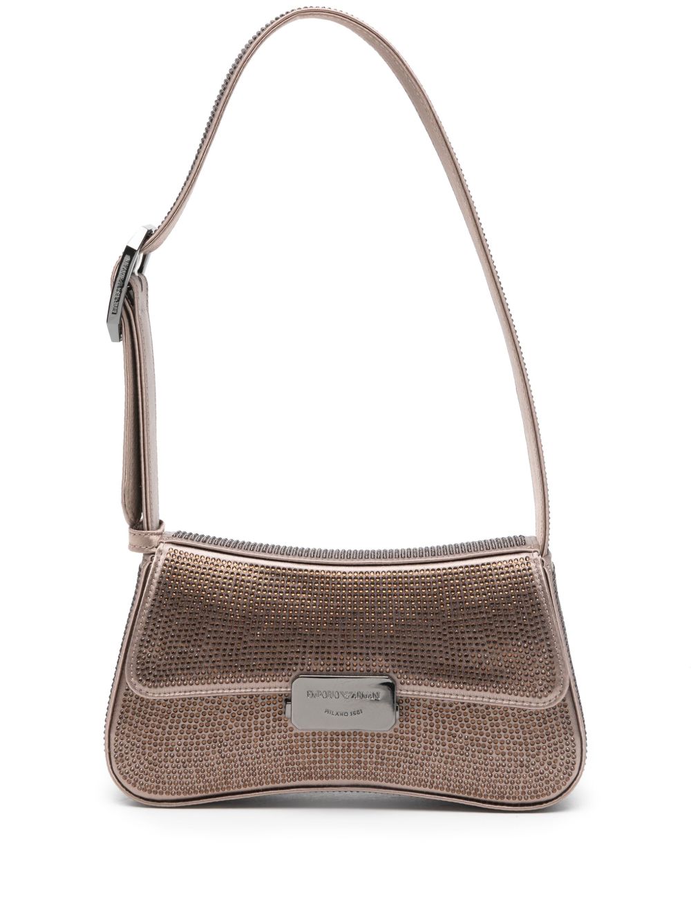 Emporio Armani Satin shoulder bag with rhinestones Emporio Armani 