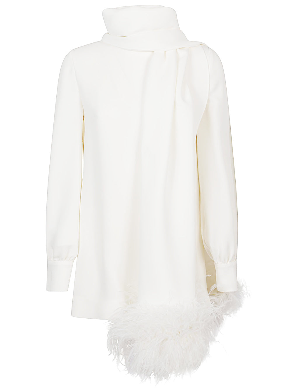 Valentino Silk top with feathers Valentino