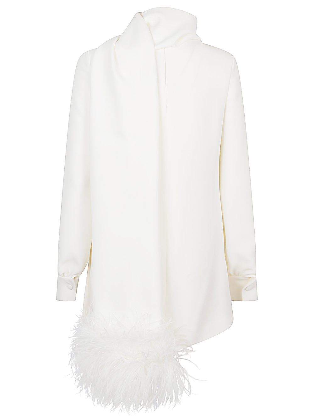 Valentino Silk top with feathers Valentino