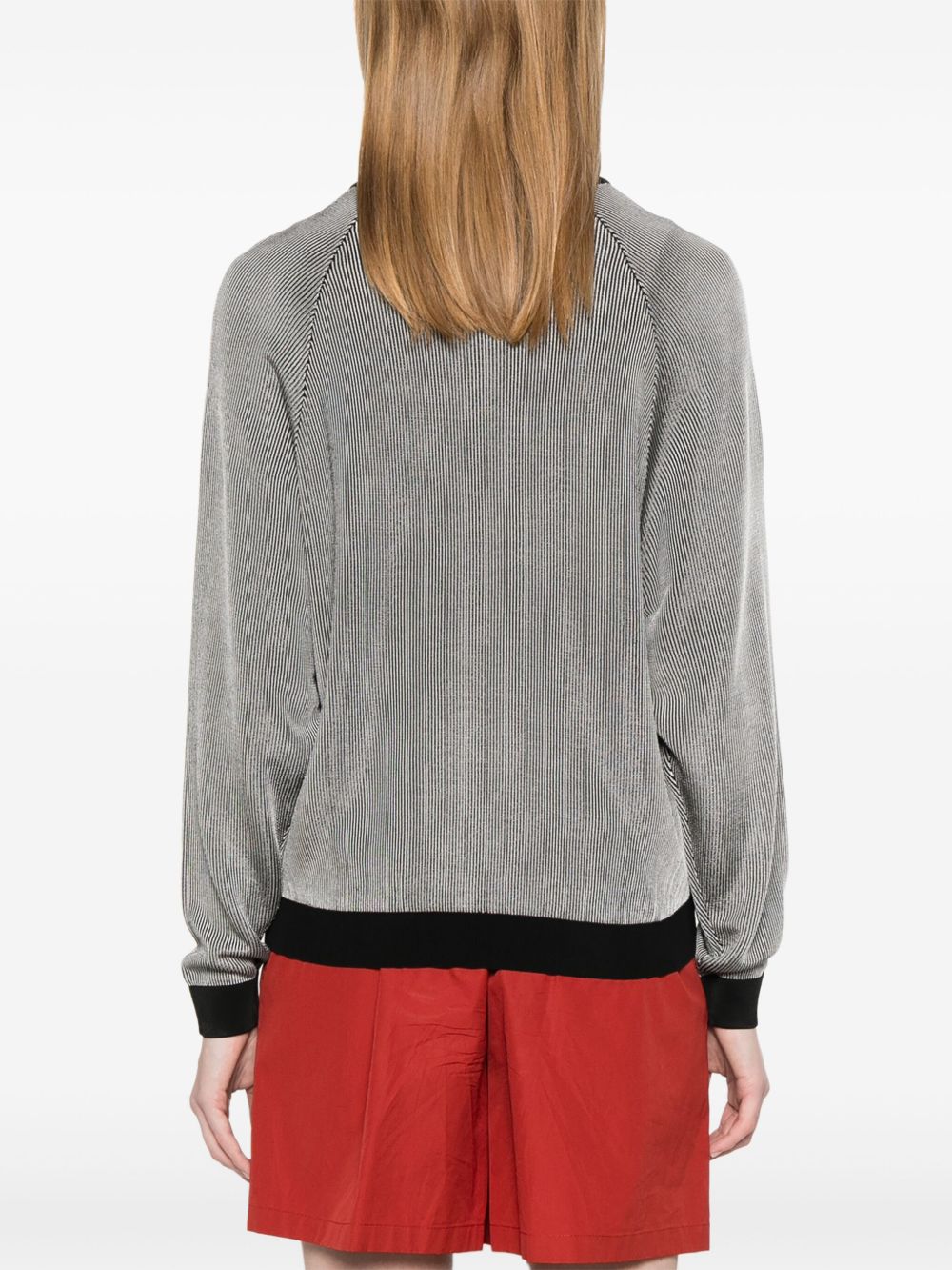 Emporio Armani Two-tone fisherman’s rib jumper with EA logo Emporio Armani