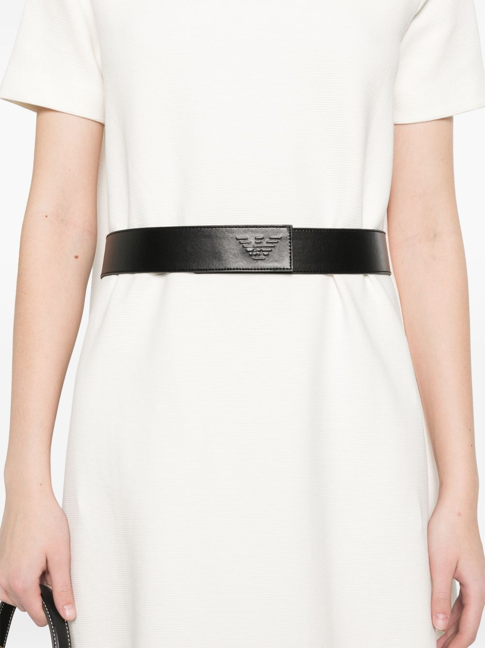 Emporio Armani Ottoman-jersey belted dress Emporio Armani 