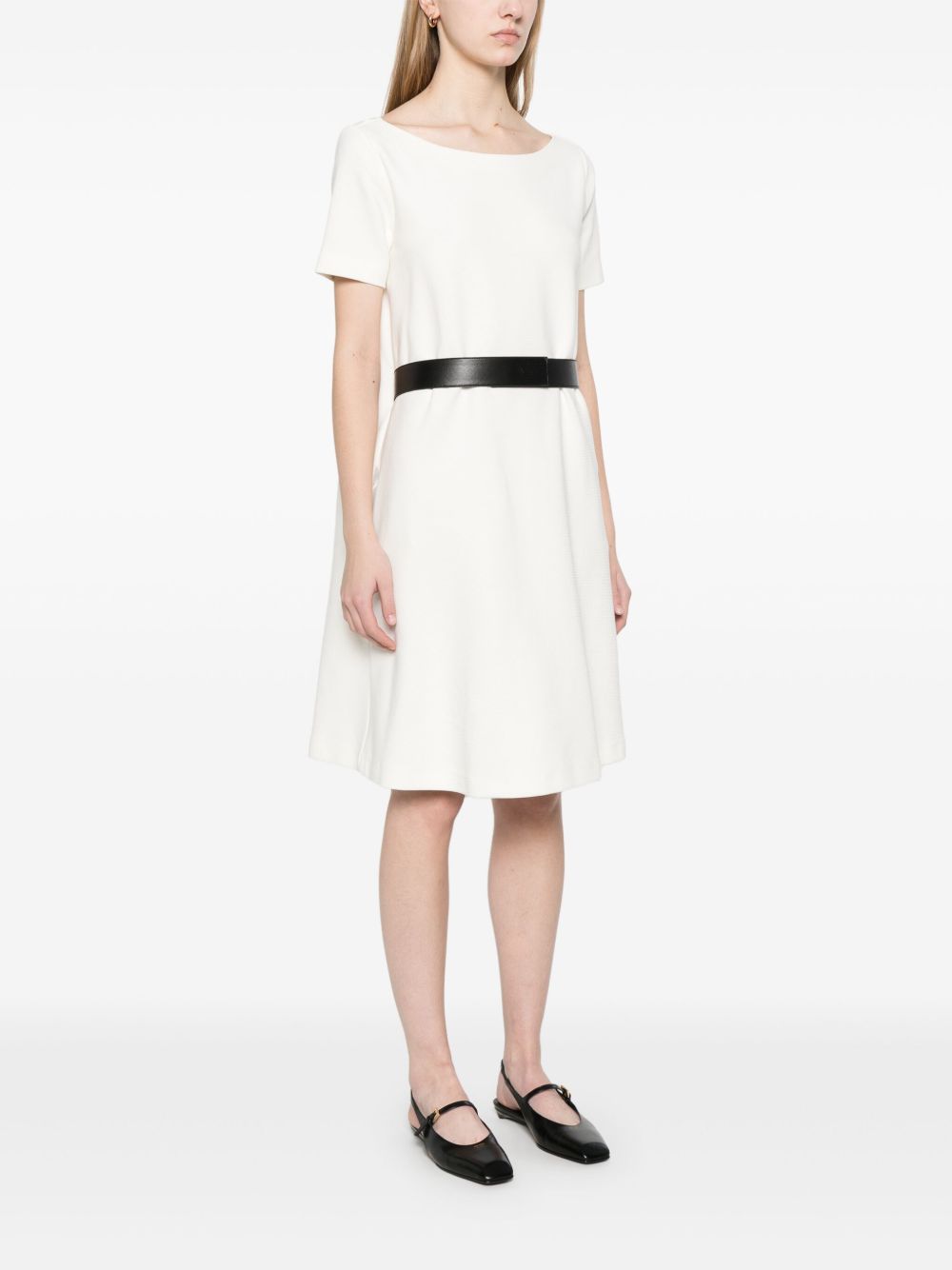 Emporio Armani Ottoman-jersey belted dress Emporio Armani 