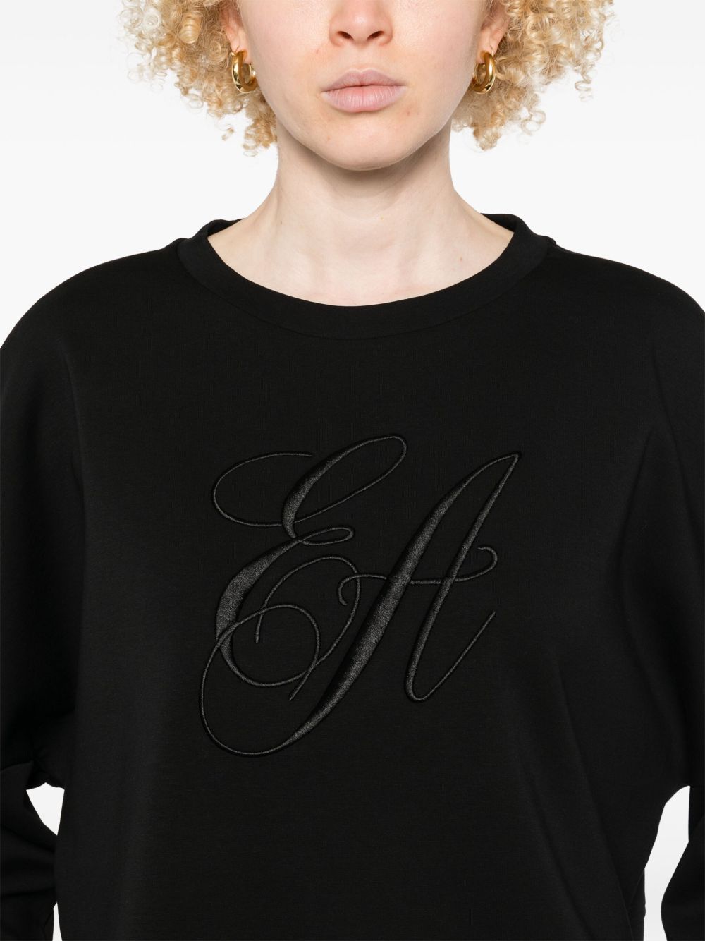 Emporio Armani Double jersey sweatshirt with logo embroidery Emporio Armani
