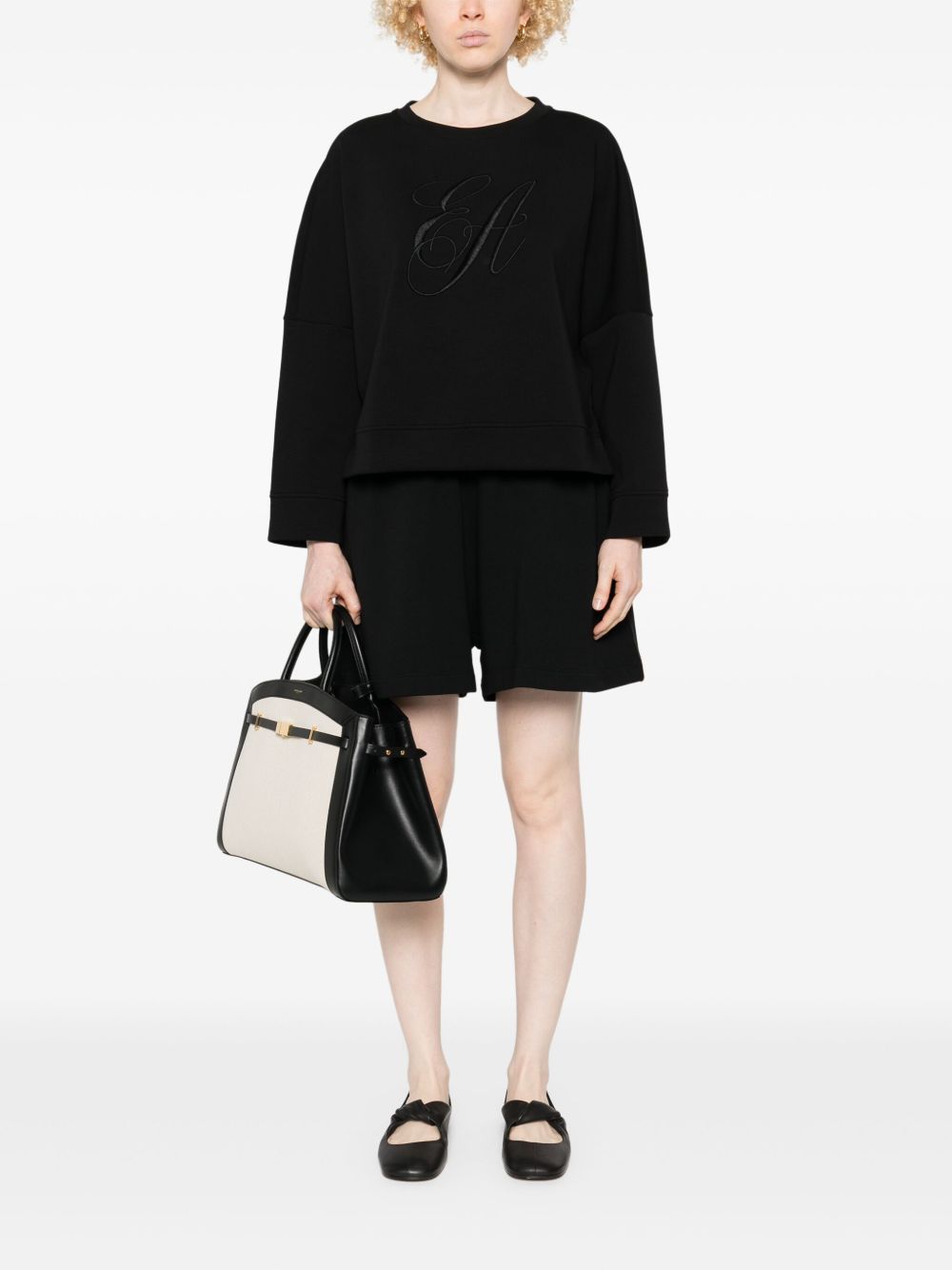 Emporio Armani Double jersey sweatshirt with logo embroidery Emporio Armani