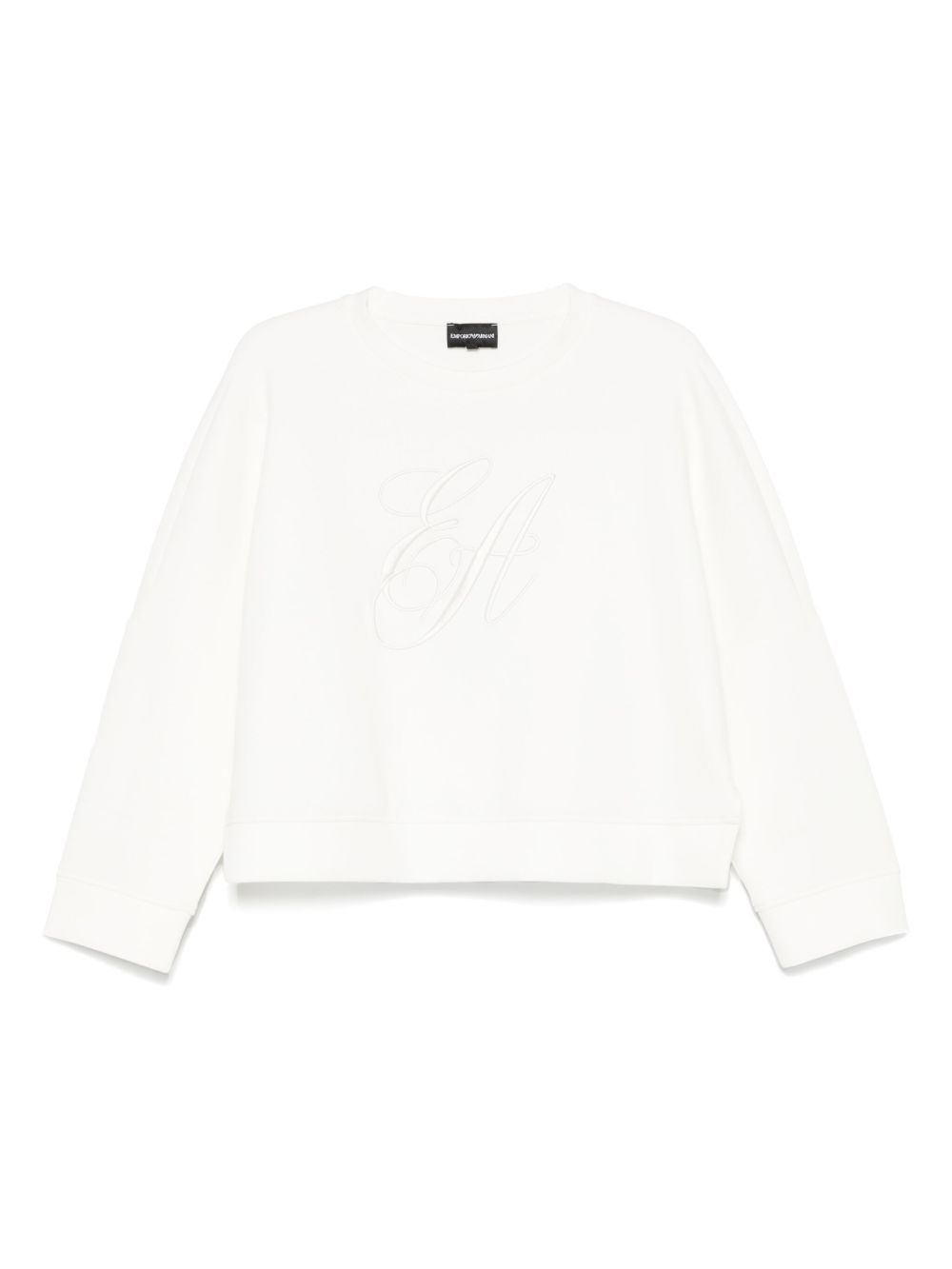 Emporio Armani Double jersey sweatshirt with EA logo embroidery Emporio Armani