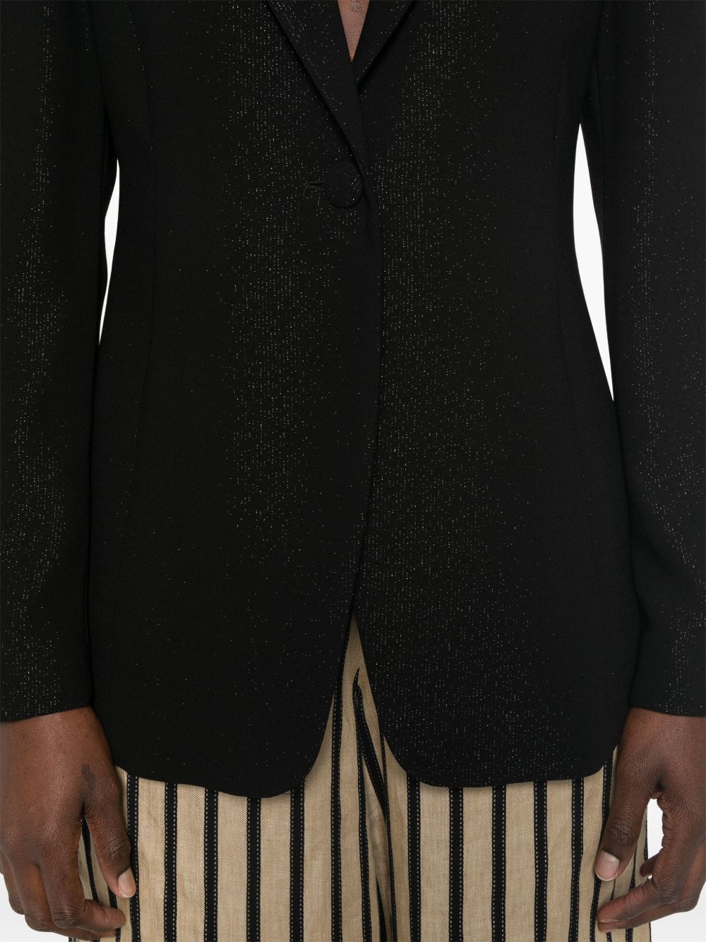 Emporio Armani lurex-detail crepe blazer Emporio Armani 