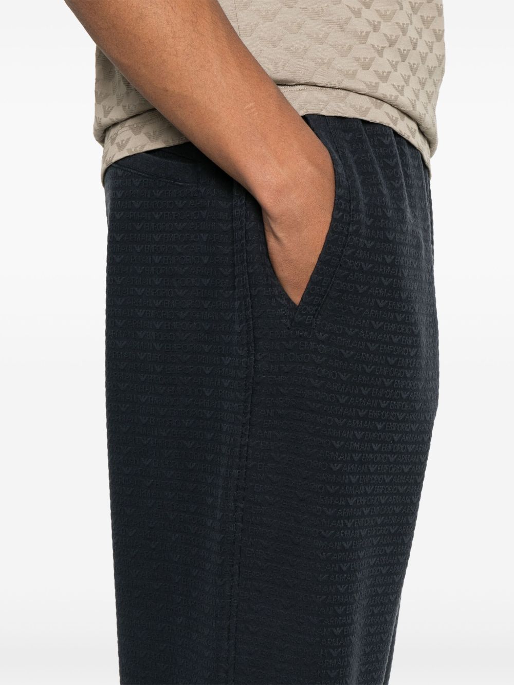 Emporio Armani ASV Lyocell blend jersey joggers with all-over lettering Emporio Armani 