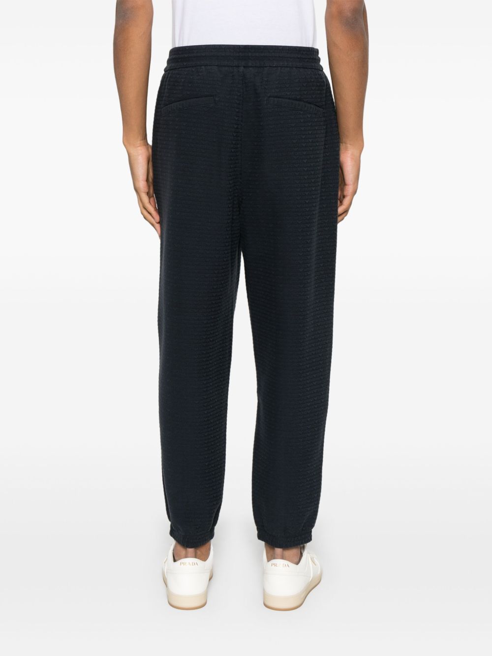 Emporio Armani ASV Lyocell blend jersey joggers with all-over lettering Emporio Armani 