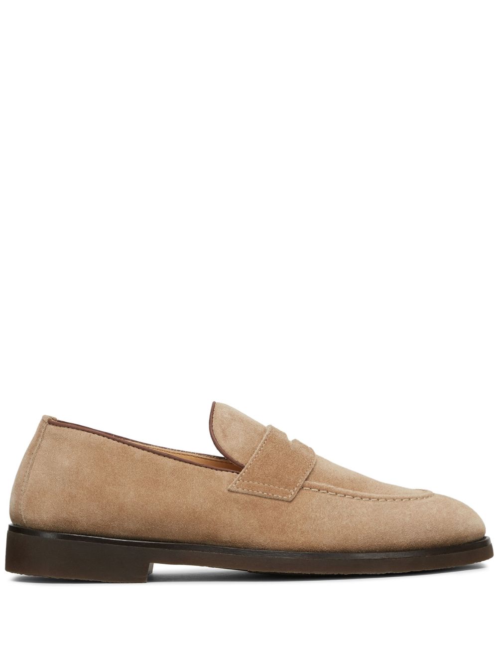 Brunello Cucinelli Penny Loafer in washed suede Brunello Cucinelli