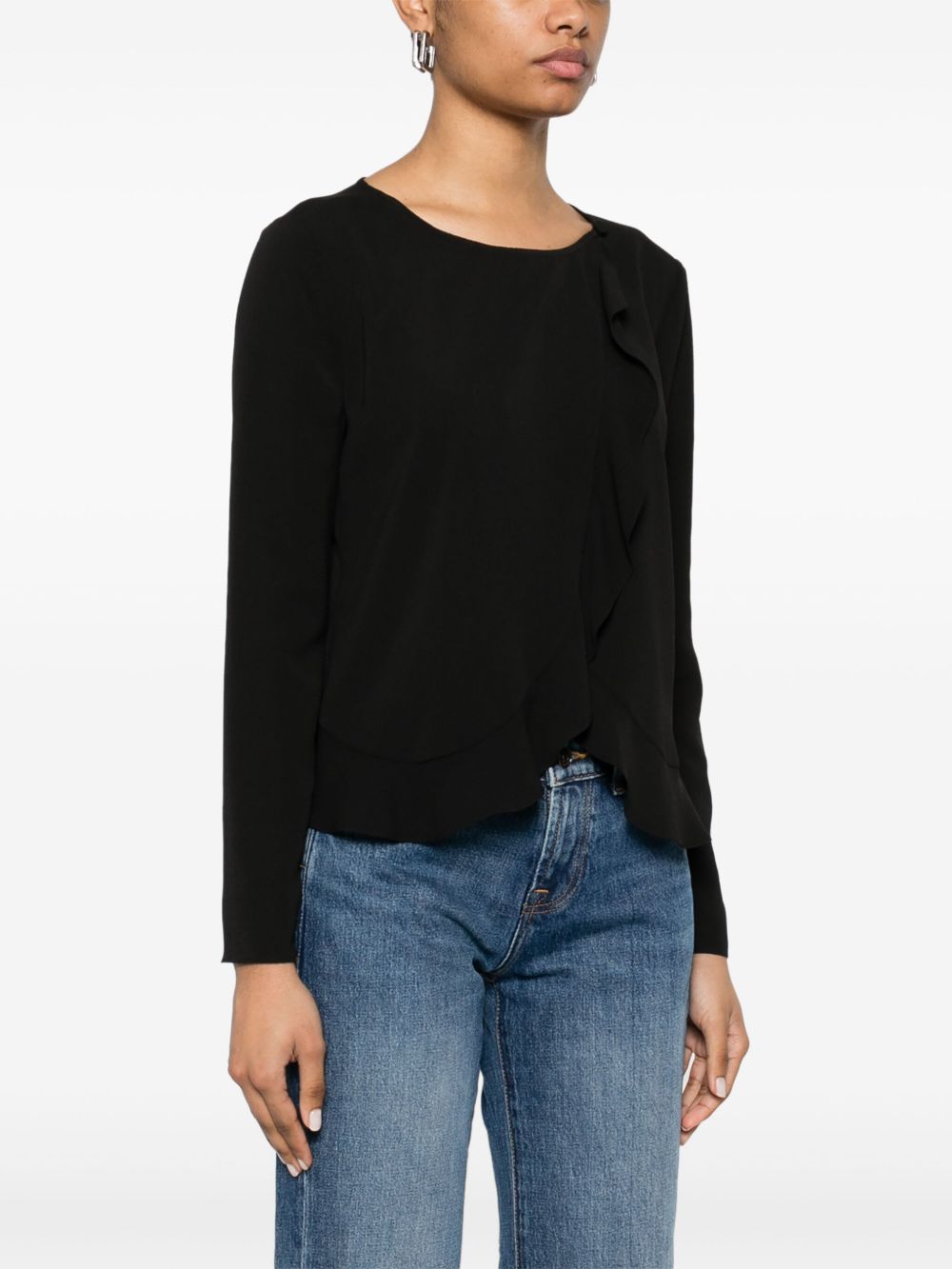 Emporio Armani fluid ruffled shirt jacket Emporio Armani 