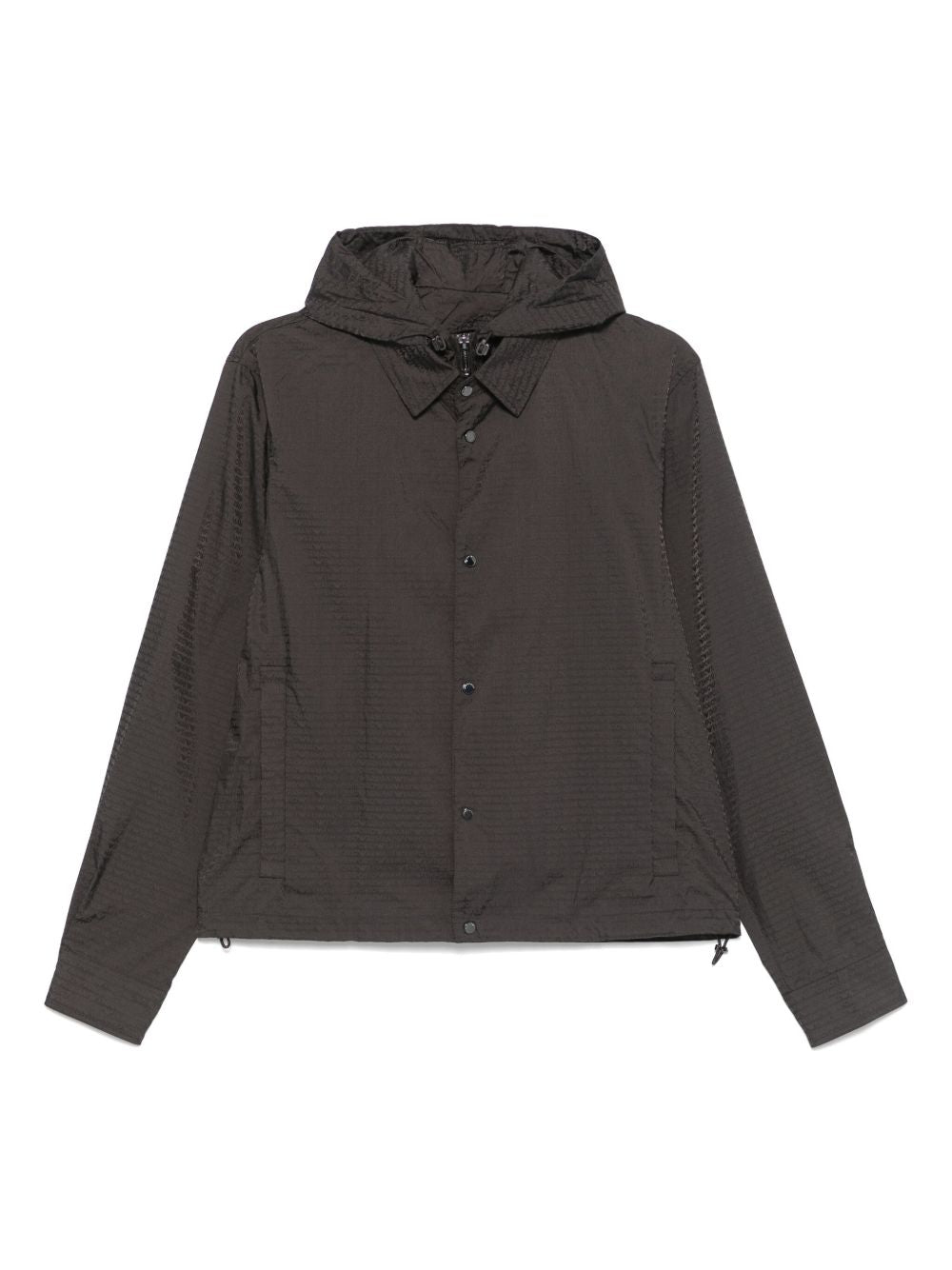 Emporio Armani Blouson with internal nylon bib jacquard all-over lettering Emporio Armani 