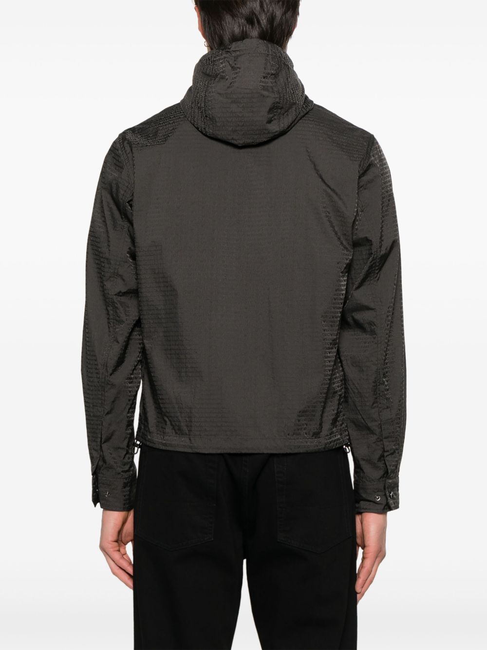 Emporio Armani Blouson with internal nylon bib jacquard all-over lettering Emporio Armani 