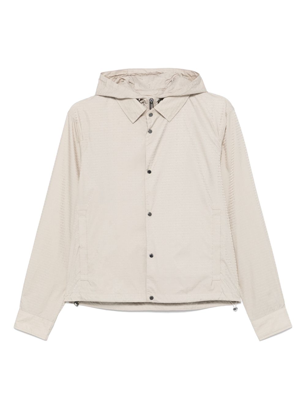 Emporio Armani Blouson with internal nylon bib jacquard all-over lettering Emporio Armani 