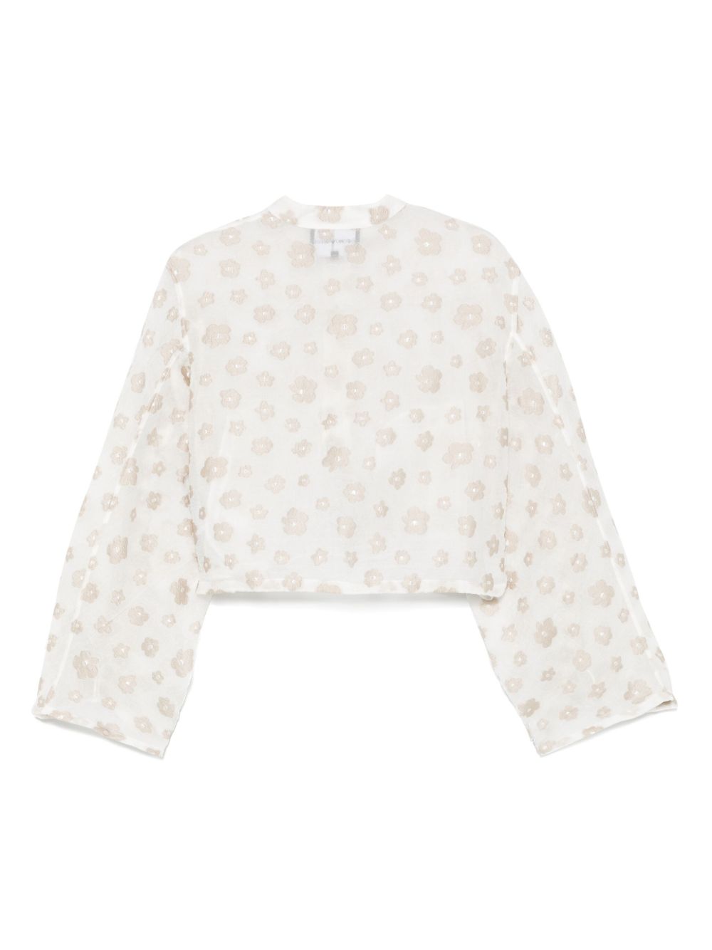 Emporio Armani Fil coupé fabric blouson with all-over floral motif Emporio Armani