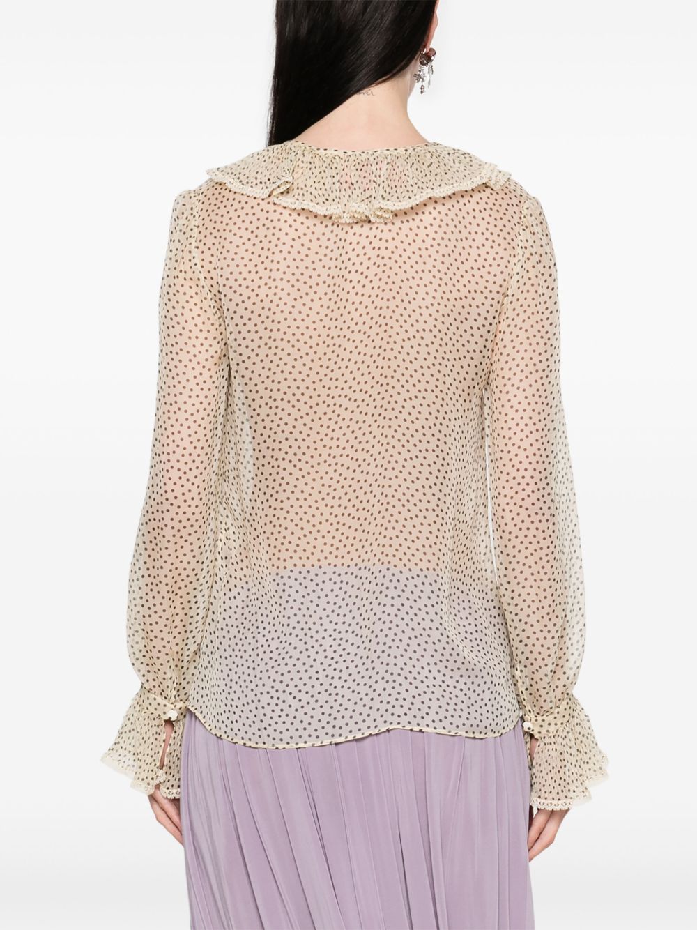 Valentino Plus-de-pois Print Light Georgette Shirt Valentino