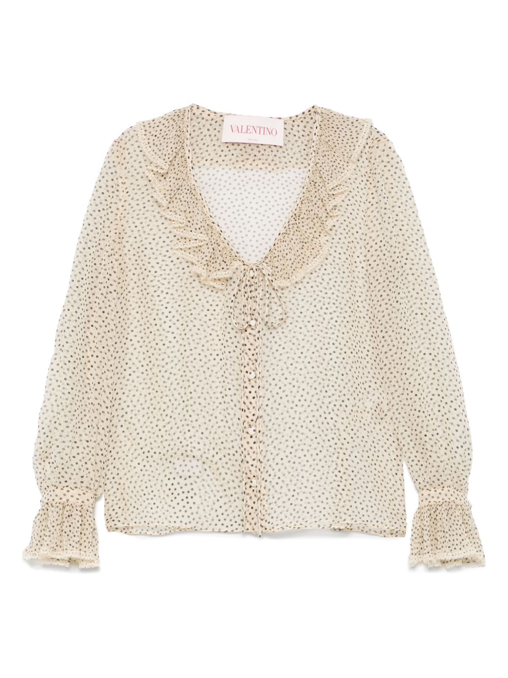 Valentino Plus-de-pois Print Light Georgette Shirt Valentino