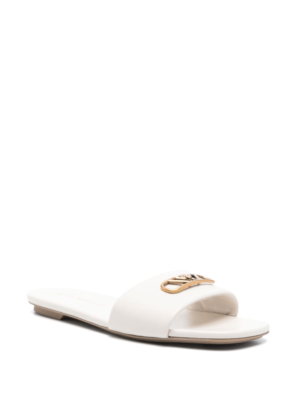 EMPORIO ARMANI EXCLUSIVE Emporio Armani Nappa-leather sandals with eagle plate EMPORIO ARMANI EXCLUSIVE 