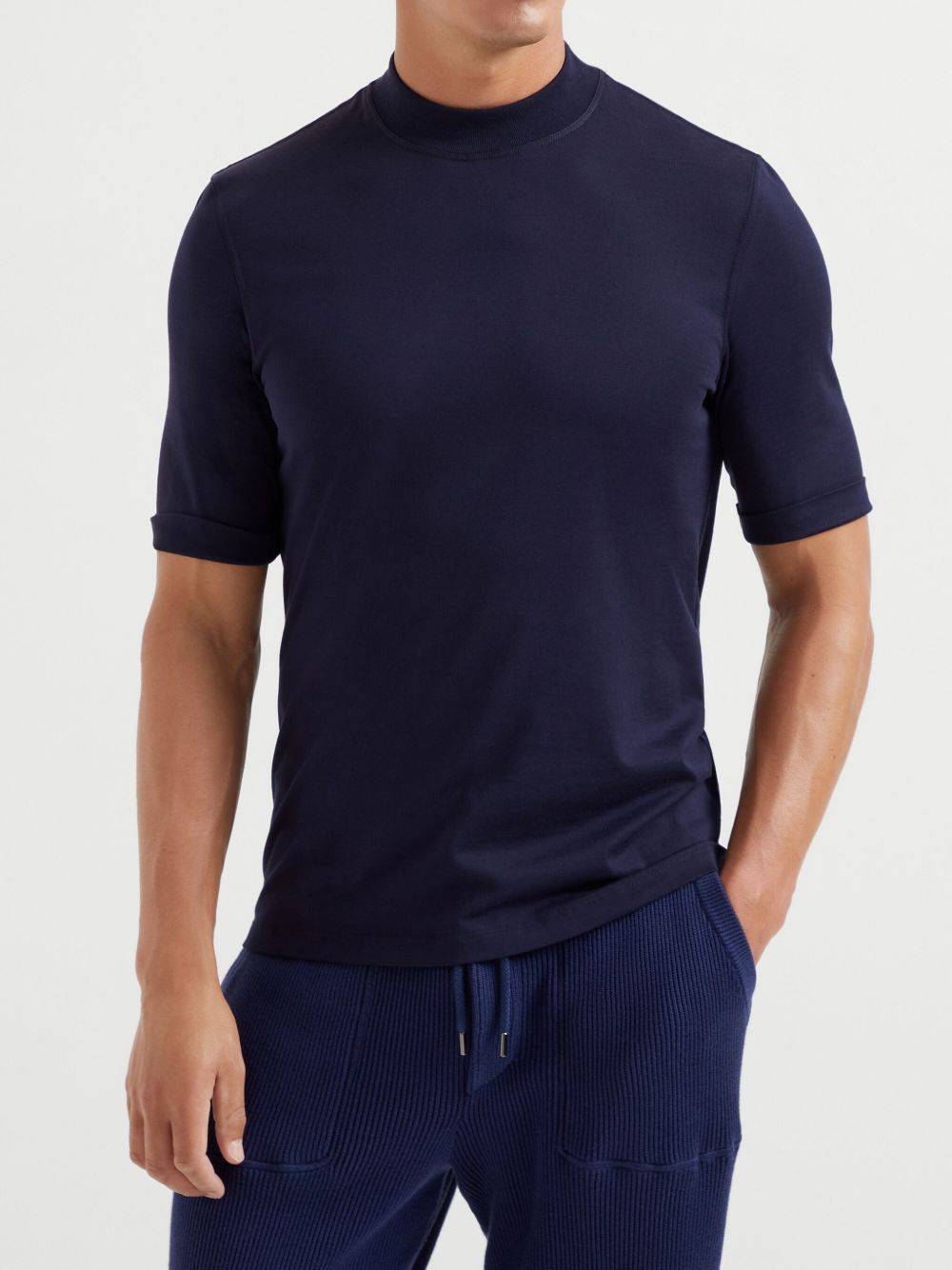 Brunello Cucinelli T-shirts and Polos Blue - Gallerias