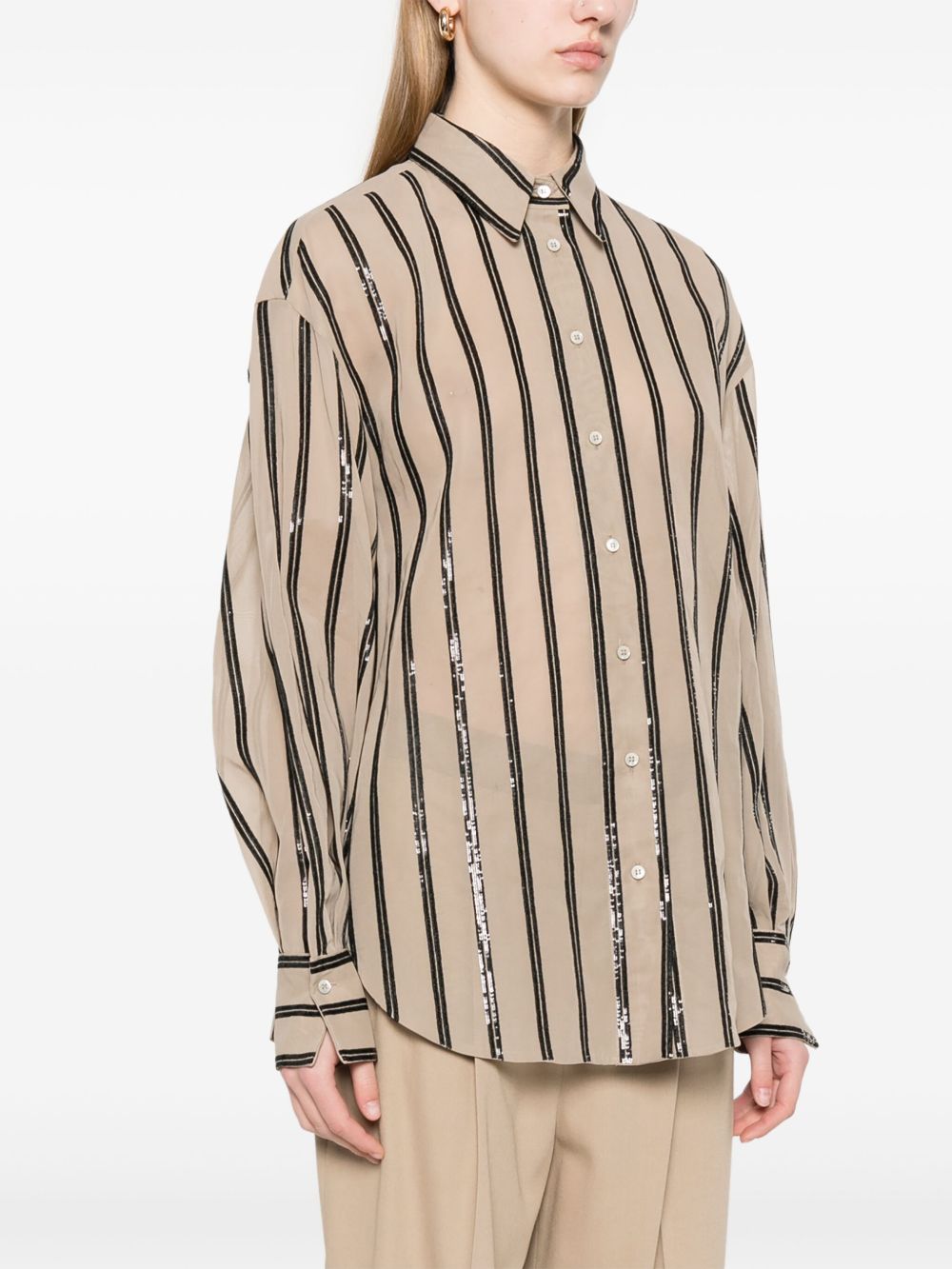Brunello Cucinelli Shirts Brown Brunello Cucinelli