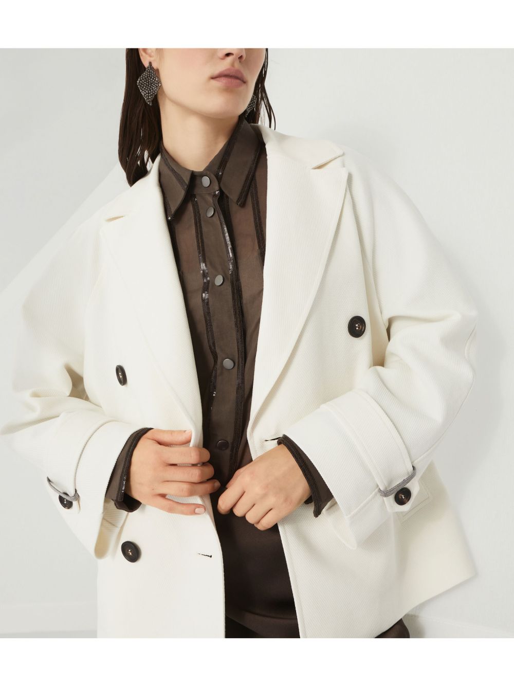 Brunello Cucinelli Jackets Cream Brunello Cucinelli