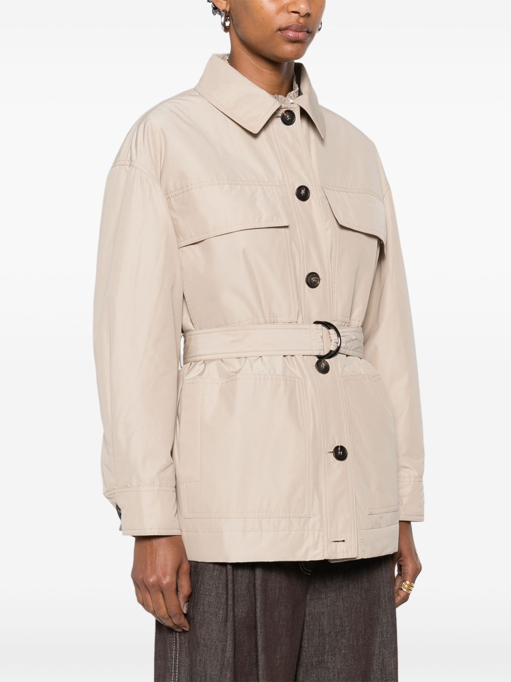 Brunello Cucinelli Coats Beige Brunello Cucinelli
